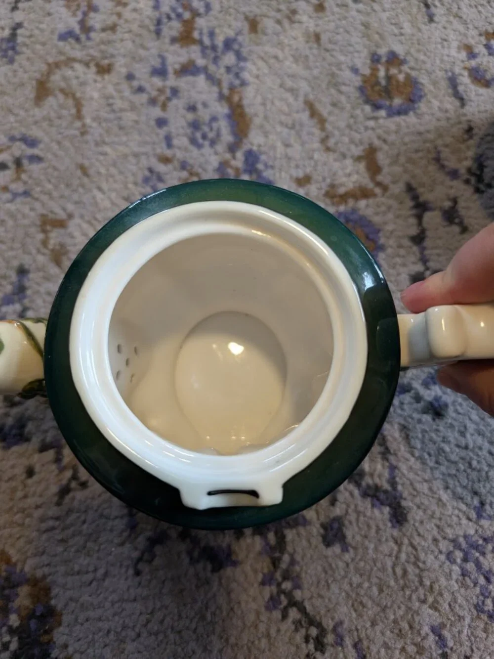 Vintage Enesco Leprechaun with Pipe Tea Pot Harp Shamrock Horseshoe Accents